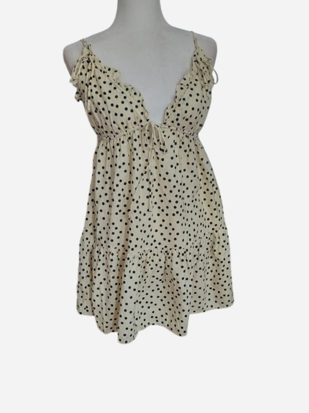 wild fable Cream Polka Dot Mini Dress - Picture 2 of 10